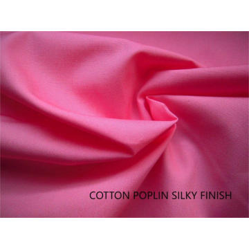 100% Cotton Poplin Dyed Shirt Fabric Silky Finish